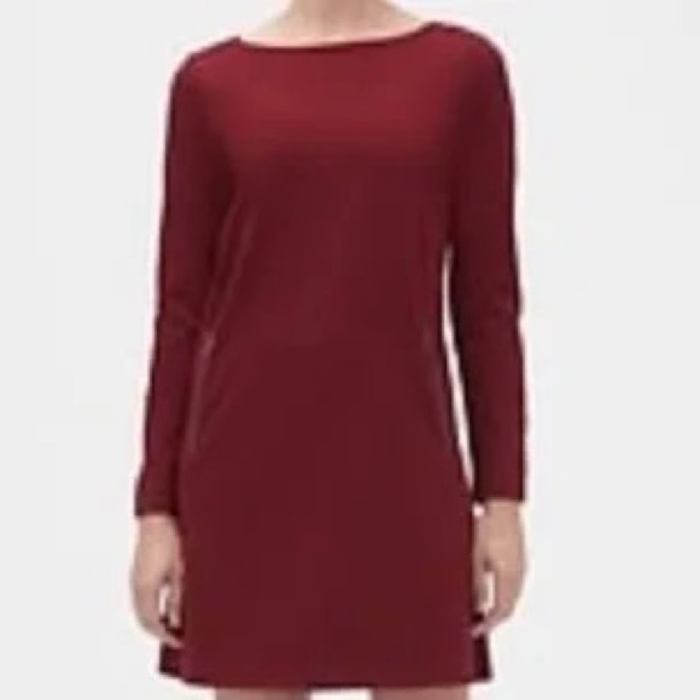 GAP Deep Red Long Sleeve Dress with zippers